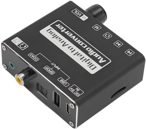 Digital-Analog-Audio-Konverter, 5.1 Optischer Analog-Konverter, Unterstützt TF-Karte, USB, für Telefon, Tablet, Computer, TV-Lautsprecher