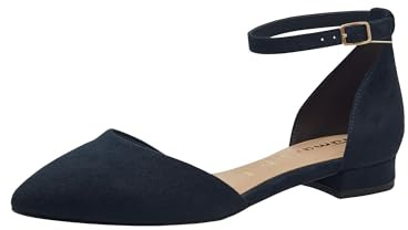 Tamaris Women's Vegan Court Shoes, Blue, 36 EU