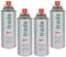 Paluplus 4 Cartucce Gas Butano 250 gr, Bomboletta con Attacco a Baionetta Tipo Korea per Fornelli e Saldatori Lunga Conservazione, Griglie da Campeggio, Emergenze -R250