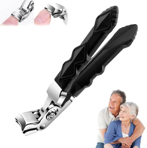 Coupe Ongle Ergonomique à Large Tête Angulaire Avec Attrape-ongles Coupe Pngle Pied Coupe Ongle Professionnel Pince Coupe Ongle Pied Acier inoxydable de l'ongle pour Hommes et Femmes