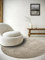 Elle Decoration Panglao moderner Hochflor Teppich - Wohnzimmerteppich Flauschig – Hoch-Tief Effekt Skandi Boho Geometrisch Wellen, Bogen - für Wohnzimmer, Schlafzimmer, Küche - Taupe, 200cm
