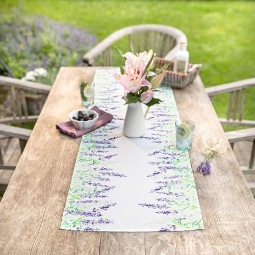 Tischläufer Lavendel, abwaschbar, wasserabweisend, 100% Polyester Maße: 40 x 140 cm