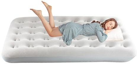 Cama neumática, cama inflable - Colchón hinchable de doble cara para el hogar - Colchón inflable portátil, inflable o deflación rápida, cama neumática plegable para camping casa, 550lb Max