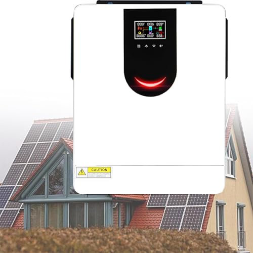 JJENXYYDS Onduleur Hybride à Onde sinusoïdale Pure 4200W 6200W,Onduleur de Puissance avec Chargeur Solaire MPPT 120 A + Chargeur AC,pour Panneaux solaires domestiques,4200W