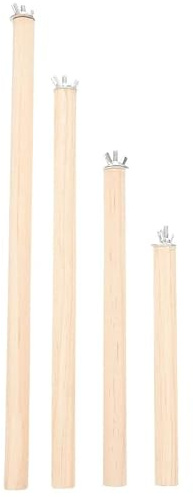 HAPINARY Ensemble De Perchoirs pour Cage À Oiseaux 4 Pièces Perchoirs en Bois pour Perroquets Perruches Conures Bâtons Accessoire