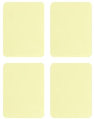 sourcing map 4Pcs Iron on Transfers Patches for Clothing Repair, Mending Fabric Repair Patch Cotton for Clothes Pants Bags Backpacks, 5x4 Inch Light Yellow