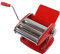 Stainless Steel Manual Pasta Maker Machine, Manual Hand Press, Adjustable Thickness Settings, Noodles Maker for Spaghetti, Fettuccini, Lasagna, Removable Handle and Clamp (Red)