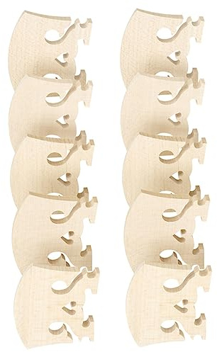 Herzförmiger Geigensteg aus Ahornholz 10 Stück Ersatzteil | Beige, mit Schutzhülle, für Üben und Auftritte, Schlichtes Design für Violinenzubehör