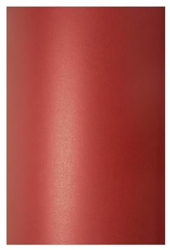 Netuno 20x Bastelkarton Perlmutt Satinrot DIN A4 21 x 29,7 cm 280g Aster Metallic Ruby Satin Perlmutt Karton Rottöne Pearlkarton Perlglanz dickes Papier glänzend zum Basteln