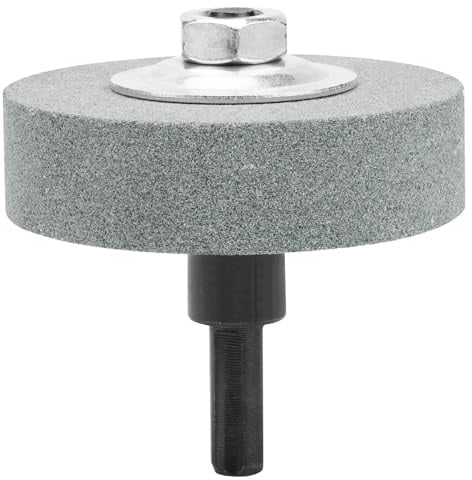 Junchamp 75x20x10mm Grinding Wheel for Drill with Adapter, Green | For Metal Grinding, Deburring and Surface Finishing