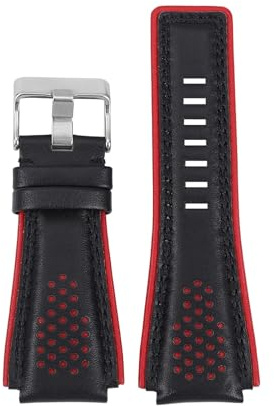 MMXWYKO Kompatibel mit Bell & Ross BR01 und BR03 Echtleder-Uhrenarmband for Herren, 24 mm