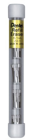 Pentel Z2-1N Ersatzradierer für Druckbleistifte beinhaltet: 4 Radierer