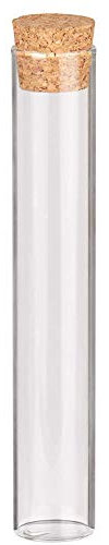 Weddix 48 Tubes en verre Santex pour la présentation d'un cadeau 15 cm Transparent