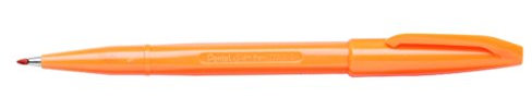 Pentel S520-F Sign Pen Faserschreiber, 0,8 mm Strichstärke, orange, 12er Pack