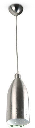 LumenTEC 12W LED Pendelleuchte, Hängeleuchte, Hängelampe 1-flammig, LED deckenleuchte Ø 12cm, E27 12W LED inklusive, EDELSTAHL gebürstet, XF-12A (12W)