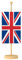 Vispronet® Tischbanner Großbritannien Nationalfahne Set ✓ Fahne & Ständer ✓ Kordel-Rand