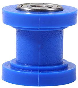 Qiilu roulette de chaine quad universel Roue d'entraînement de moto, 10mm de guide de roue de tendeur de glissière de chaîne de glissière de guide pitié de mini vélo de moto ATV(Bleu)
