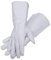 NA Herren Mittelalter Renaissance Cosplay Ungefüttert Handschuh Echtes Leder Kostüm Handschuhe Artillerie Kleinkind Lange Arm Manschette, Weiss/opulenter Garten, Small