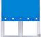 Square Eyelet Roller Blind Easy Fit Trimable Home Office Window Blinds (Blue, 90cm x 165cm (35.4 x 65))