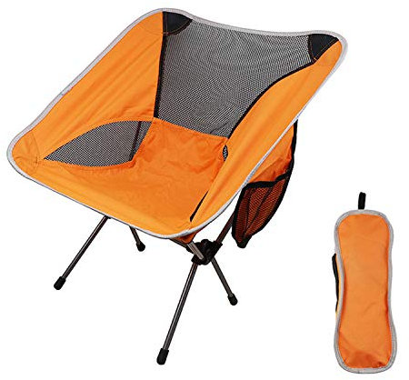 FKK Campingstuhl kompakt – Outdoorstuhl faltbar, Kleiner, ultraleichter und klappbarer Campingstuhl in Einer Tasche für Outdoor, Zelten, Picknick, Wandern