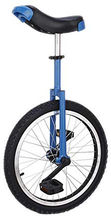 Einrad Blaues 16 / 18 / 20 Rad Einrad, Auslaufsicheres Butylreifenrad, Blaue Höhenverstellung Fahrrad Mit Aluminiumlegierungsfelge, für Erwachsene Kinder Jungen (Size : 46cm(18inch))