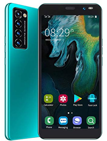 Sorandy Smartphone Ohne Vertrag, Rino4 Pro Outdoor Handy Entsperrt Android 6.0, 5.45 Zoll Full HD-Bildschirm, 1GB + 8GB, Dreifachkamera, Gesichts/Fingerabdruck Entsperren, Dual SIM, GPS, WiFi(Grün)