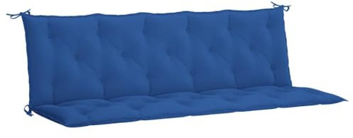 vidaXL Gartenbankauflage 2 STK., Bankauflage Bankkissen Outdoor, Polsterauflage für Gartenbank, Sitzkissen Rückenkissen, Blau 180cm Oxford-Gewebe
