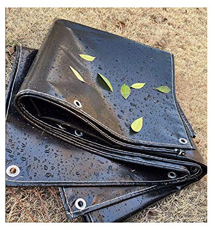 LJIANW Abdeckplane Camping Zelt Plane Markise Groundsheet Bodenplatte Schutz Wasserdicht Schwerlast PVC 450 G/L Zum Pavillon LKW Balkon Schwimmbad (Color : Black, Size : 2.5x2.5m)