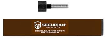 Securian Industries Single Handle French Door Bar Lock - Secure Patio Door Security Lock for Inward and Outward Opening Doors (Brown)