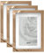 Kenro Box of 3 Eden Delicate Rose Gold Plated Metal Photo Frame 8x6 / 15x20cm with Ivory Mount - SM1520RG Inch