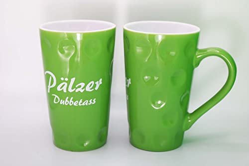 Beschdstoff Pfälzer Dubbetasse groß | 0,5 Liter bedruckt - Pälzer Dubbetass (Grün)