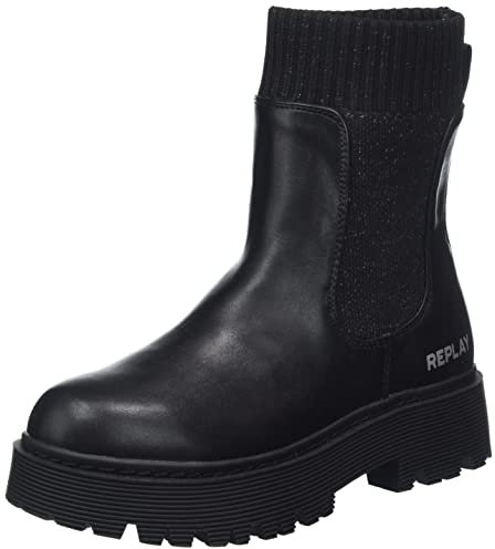 REPLAY Mizar, Stivali a metà Polpaccio Bambina, 003nero, 30 EU