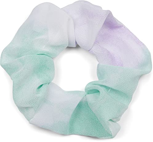 styleBREAKER Damen XXL Haargummi mit buntem Farbverlauf Muster, elastisch, Scrunchie Retro Style, Zopfgummi 04027039, Farbe:Mint-Flieder