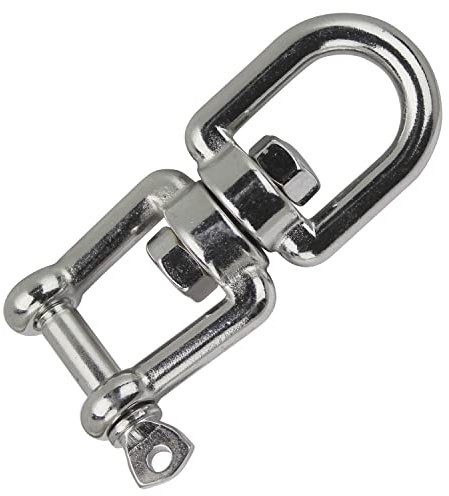 DERING Edelstahl Drehwirbel 6 mm 10 Stück von Hängesessel Outdoor Boxsack