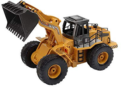 LGDEERCO 6 Kanal Voll funktionsfähige RC Frontlader Spielzeug Fernbedienung BAU Bulldozer Bagger Traktor Spielzeug WithLights 2.4Ghz Für Jungen Mädchen Geburtstagsgeschenk