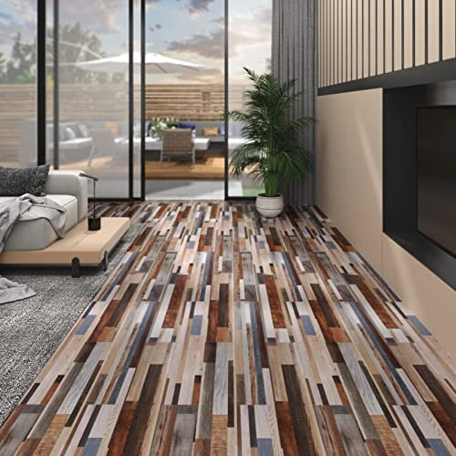 ZEYUAN PVC-Laminat-Dielen, PVC Bodenbelag, Bodenfliesen, Boden Folie, Laminat Boden, 5,26 m² 2 mm Mehrfarbig