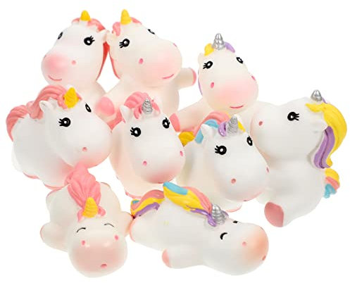 SEWACC 9 Stücke Mini Einhorn Figuren DIY Einhorn Statue skulptur tierfigur dekofigur Modell Spielzeug Set für Puppenhaus Feengarten Mikrolandschaft Kuchen Deckel Bonsai Topf Deko