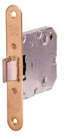 UCEM Cerrojo Redondo Paso+condena 50-HL-Llave Latón lacado