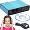 Retoo Soundkarte extern 7.1 Surround Sound, Stereo Audio Adapter Lautstärkeregelung, Anschluss für Kopfhörer, Mikrofon, Mikrofonstummschaltung für PC