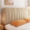 Kopfteilbezug Bett Kopfteil Bezug/Überzug,Weicher Strecken Samtstoff,gepolsterte Bettkopfteil Hussen Dehnbar Waschbar All-Inclusive Staubdichte Schutzhülle ( Color : Brown , Size : 180cm(71inch) )