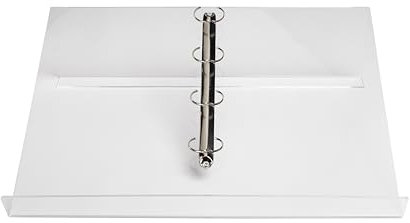 Exacompta - Réf. 81458D - 1 lutrin, pupitre de table, chevalet, avec 4 anneaux amovibles, pour documents A4, compatible A3 - Dimensions : Prof 52 cm x larg 32,6 cm x Haut 14,8 cm