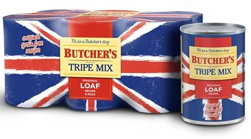 Butcher's Tripe Mix Original grain free recipe Give your dog a healthy diet by feeding 6 x 400g