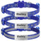 kodinsiivous 3 Pack Katzenhalsband mit Namensschild und Glocke, Personalisierte Reflektierendes Katze Halsband mit Sicherem Schnellverschluss,Haustierhalsband für Mädchen & Jungen(Blau)