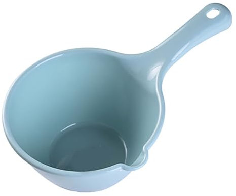 Louche à Eau en Plastique, Seau de Douche, Louche de Bain, Grande capacité Polyvalente de qualité Alimentaire pour Laver Les Fruits et Le Bain (Petit Bleu)