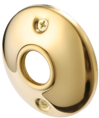 newliplace 2 Pack Gold Door Knob Round Rosettes, Polished Brass Old Door Knob Round BackPlates Replacement