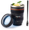 Camera Lens Coffee Mug,Travel Coffee Cup,Stainless Steel Lens Mug Thermos Camera Lens Mug with Lid and Spoon,Cool Gifts for