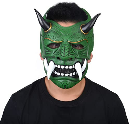 MOHDHAF-Hworks Grüne Prajna Maske Latex Vollgesichtsmaske Cosplay Kostüm Requisiten für Halloween Party