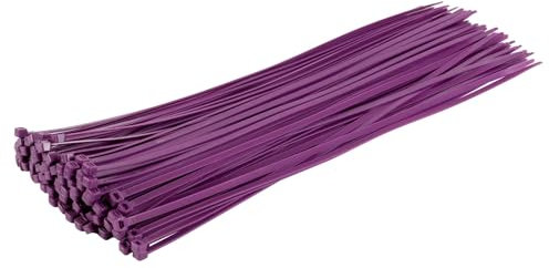 GTSE Heavy Duty Long Purple Cable Ties, 780mm x 9.0mm, Pack of 100, Premium Nylon Zip Ties, Plastic Tie Wraps, Secure Self-Locking Mechanism, for Home, Garden, Office and DIY