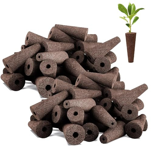 IXYHKB 100 Stücke Ersatz Zuchtschwämme, Wachstumsschwämme für Hydroponisches Anzuchtsystem Samenstarterhülsen Wurzelwachstum Schwammstecker für Hydroponic System Kompatibel Indoor Hydroponic System