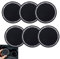TUONYIS 6 Pièces sous Verres Voiture Universel, Caboteur Tasse Voiture Anti Dérapant Silicone, PVC Épais Coaster Voiture, Tapis pour Gobelets Automobiles pour à la Plupart des Voitures (Noir)